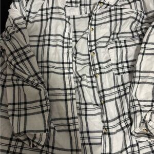 Plaid Button-Up Shirt